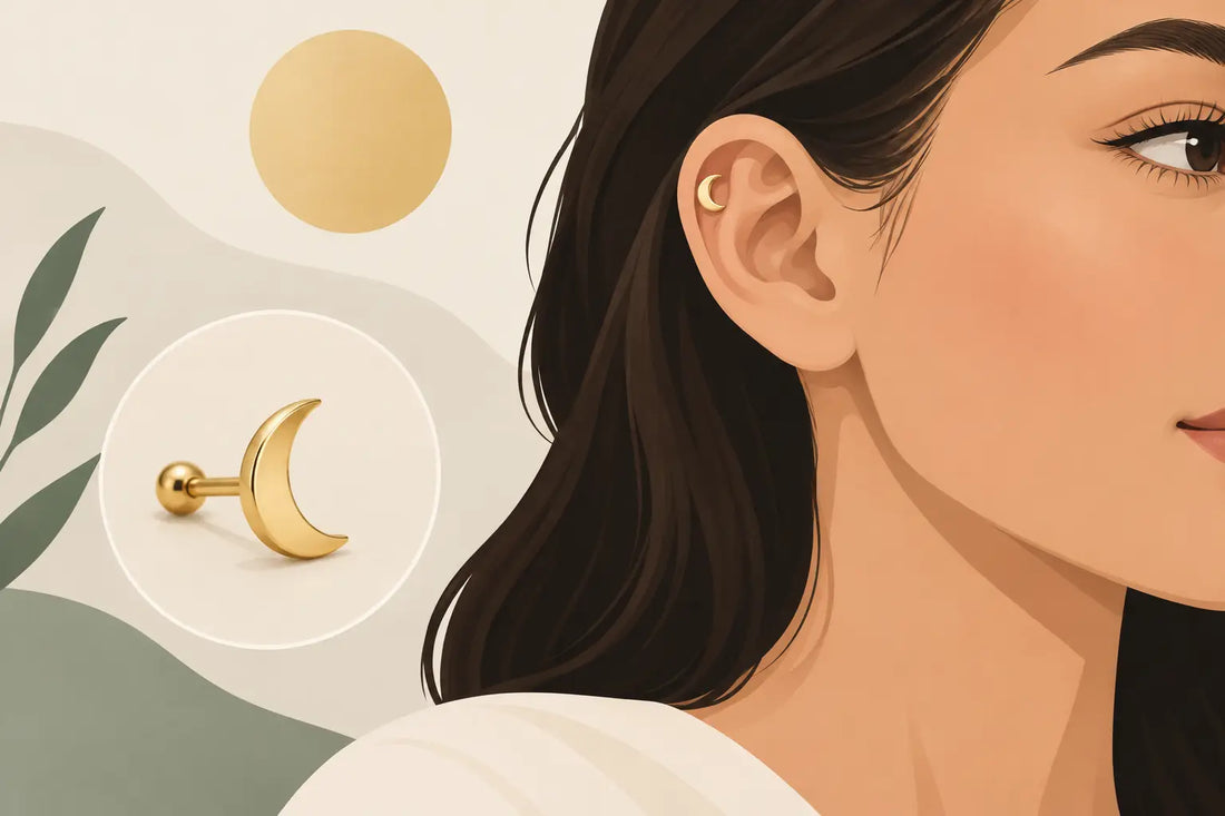 Why a Gold Moon Cartilage Stud Feels So Personal