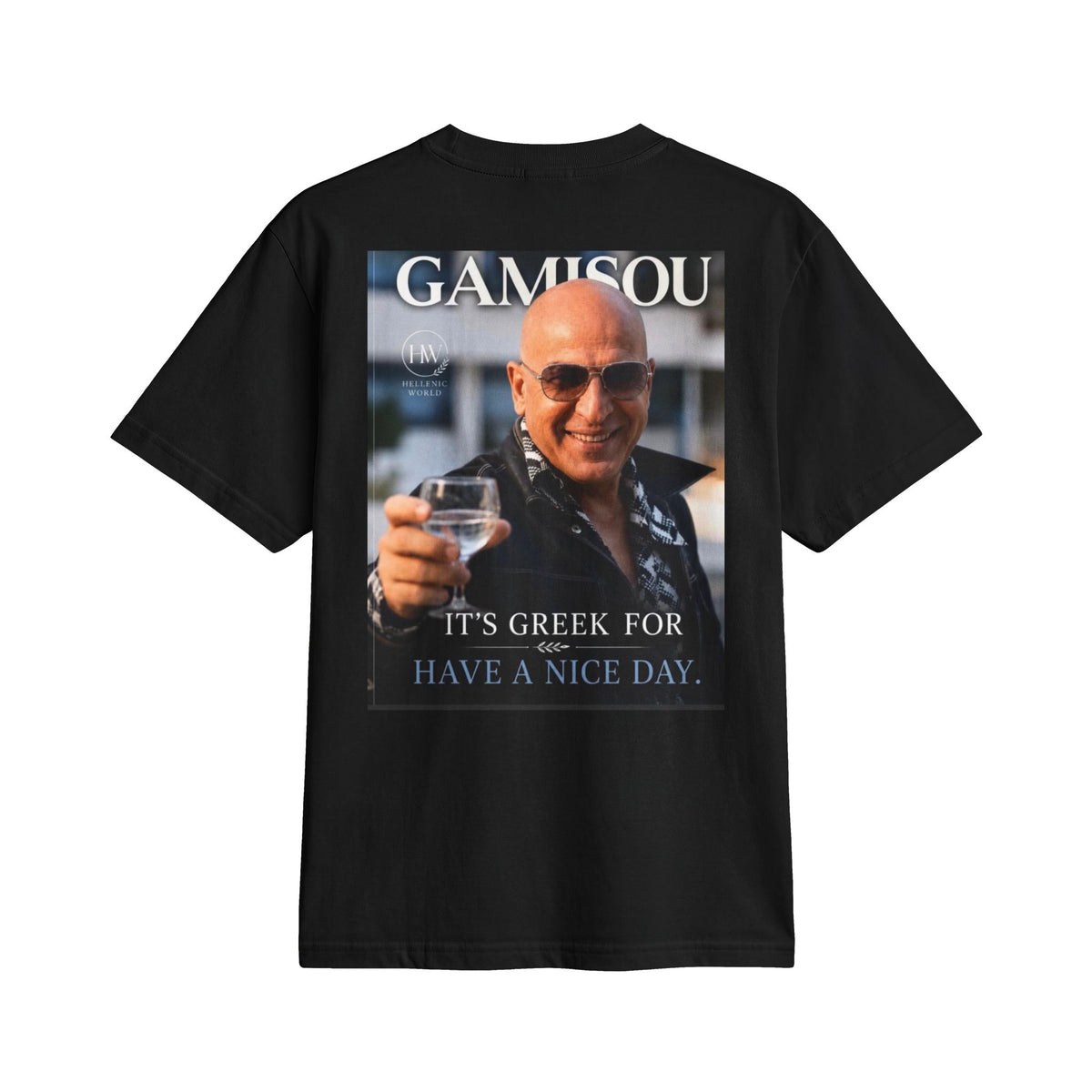 Gamisou Tee — "It's Greek for Have a Nice Day" Vintage Photo T-Shirt
