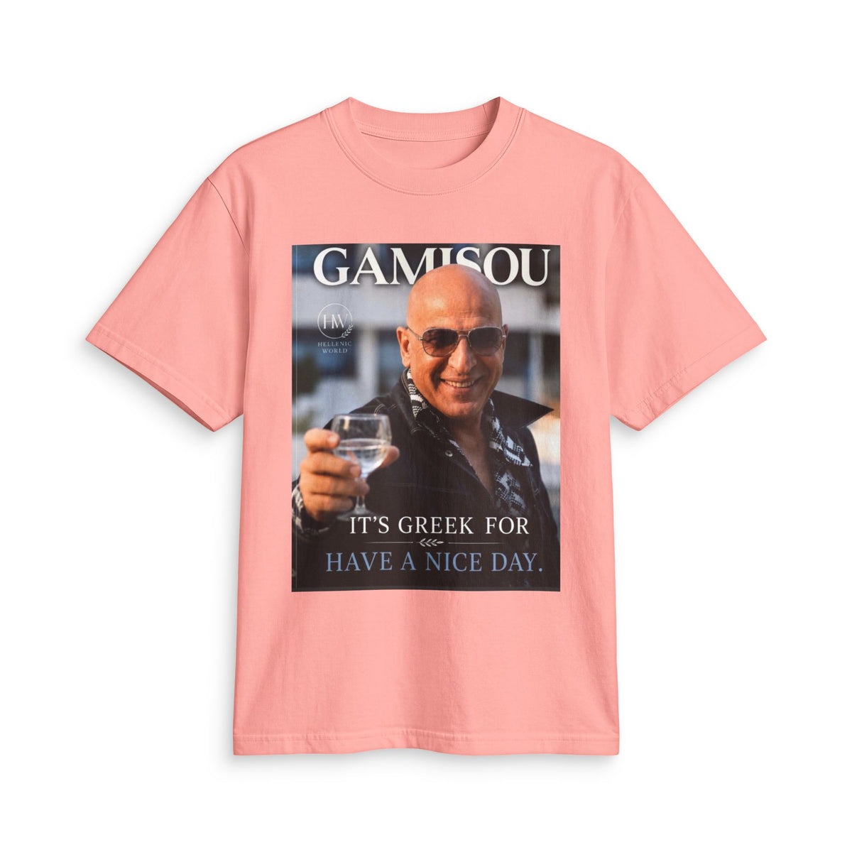 Gamisou Tee — "It's Greek for Have a Nice Day" Vintage Photo T-Shirt