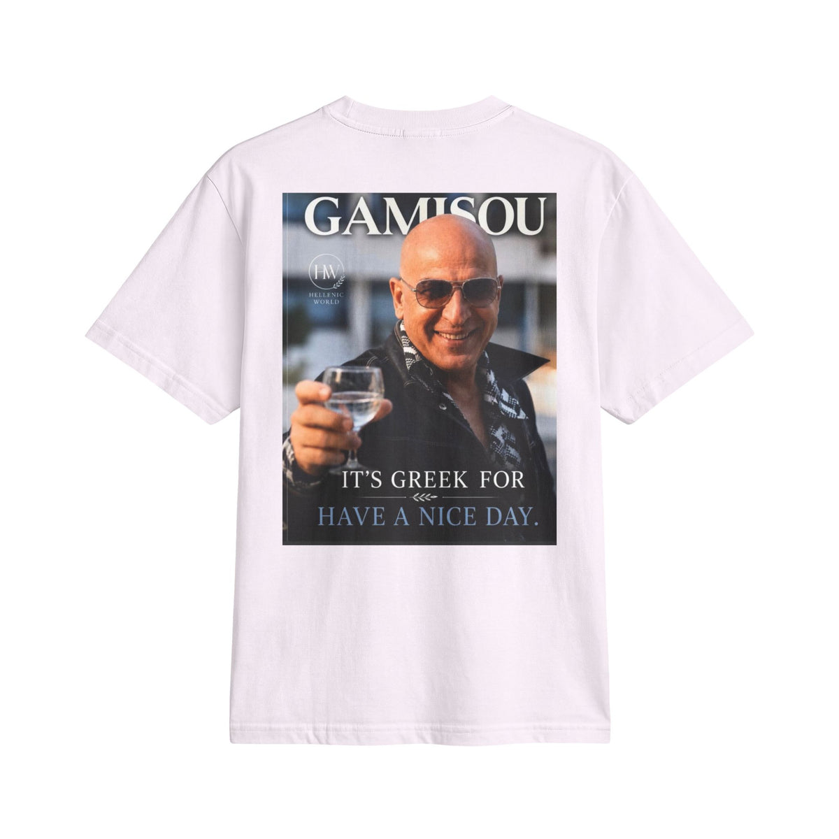 Gamisou Tee — "It's Greek for Have a Nice Day" Vintage Photo T-Shirt