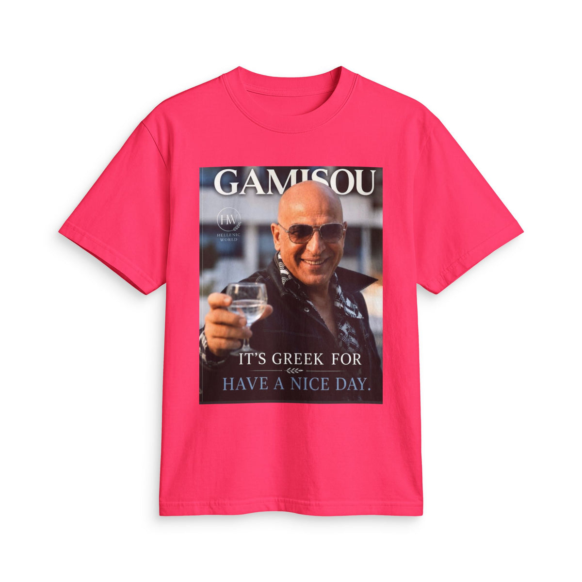 Gamisou Tee — "It's Greek for Have a Nice Day" Vintage Photo T-Shirt