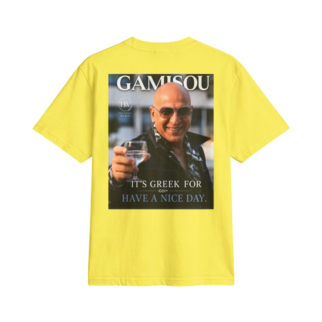 Gamisou Tee — "It's Greek for Have a Nice Day" Vintage Photo T-Shirt
