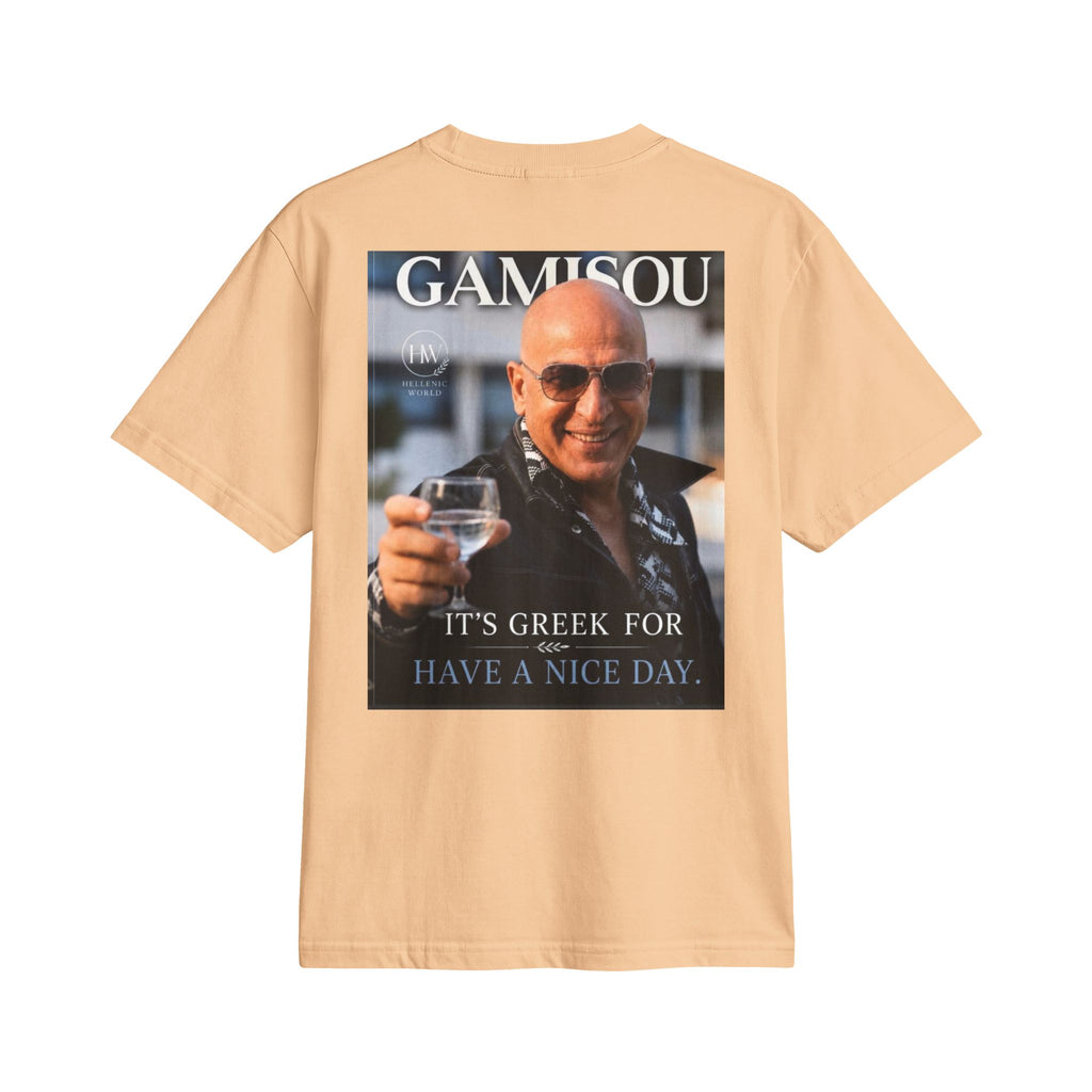 Gamisou Tee — "It's Greek for Have a Nice Day" Vintage Photo T-Shirt