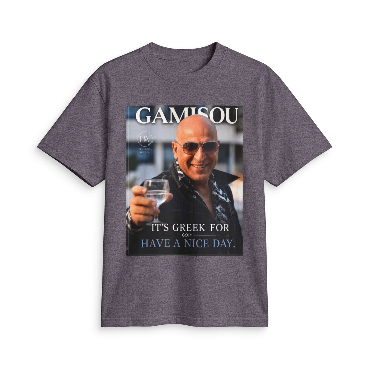 Gamisou Tee — "It's Greek for Have a Nice Day" Vintage Photo T-Shirt