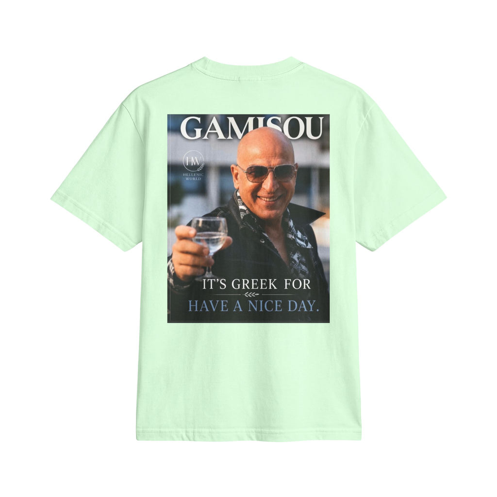 Gamisou Tee — "It's Greek for Have a Nice Day" Vintage Photo T-Shirt