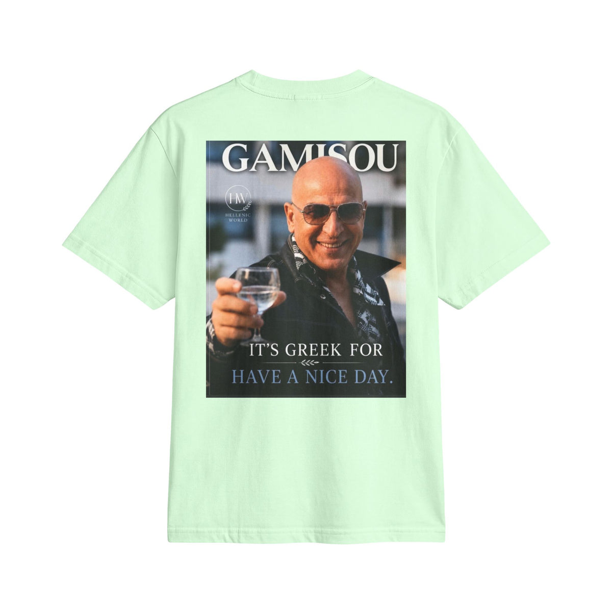 Gamisou Tee — "It's Greek for Have a Nice Day" Vintage Photo T-Shirt