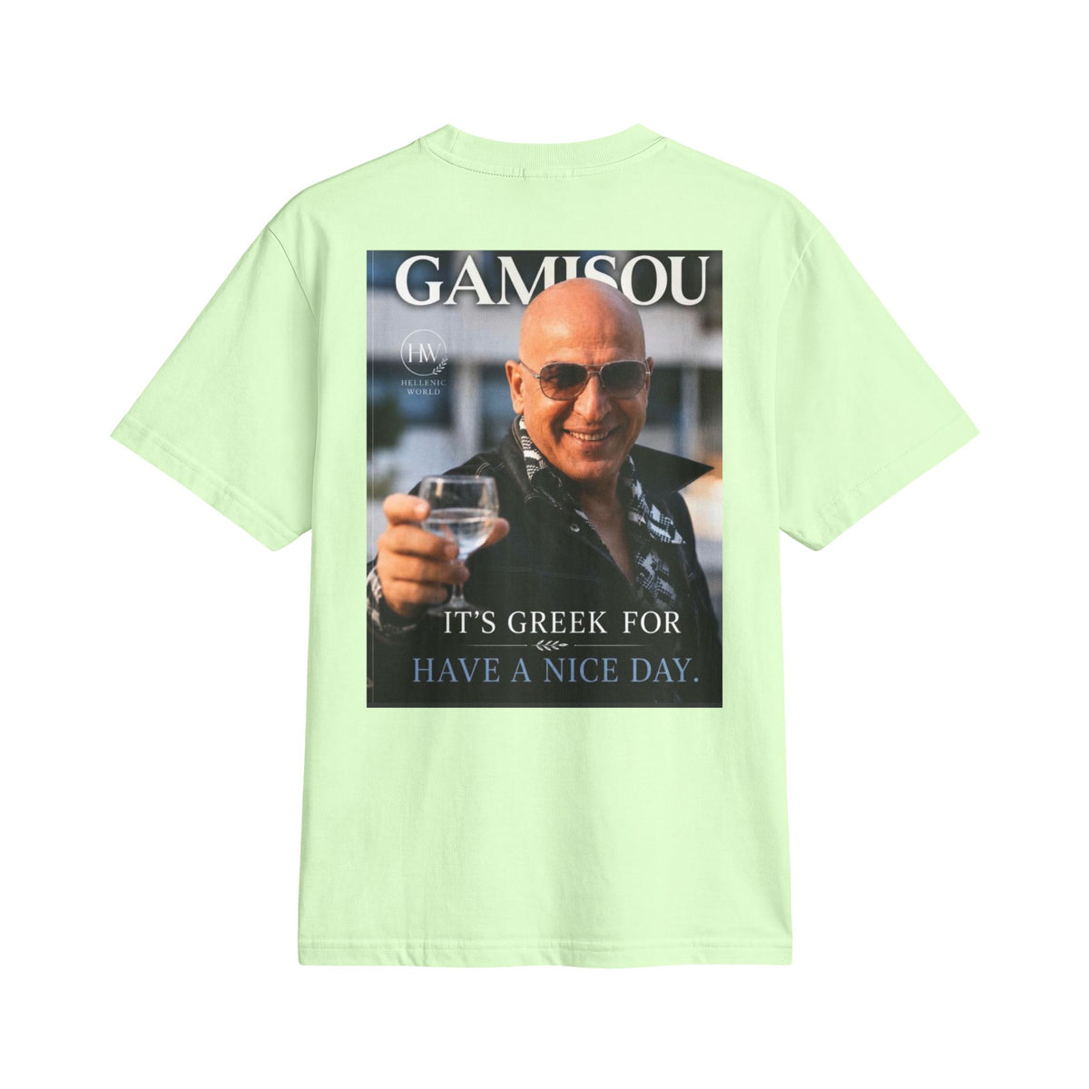 Gamisou Tee — "It's Greek for Have a Nice Day" Vintage Photo T-Shirt