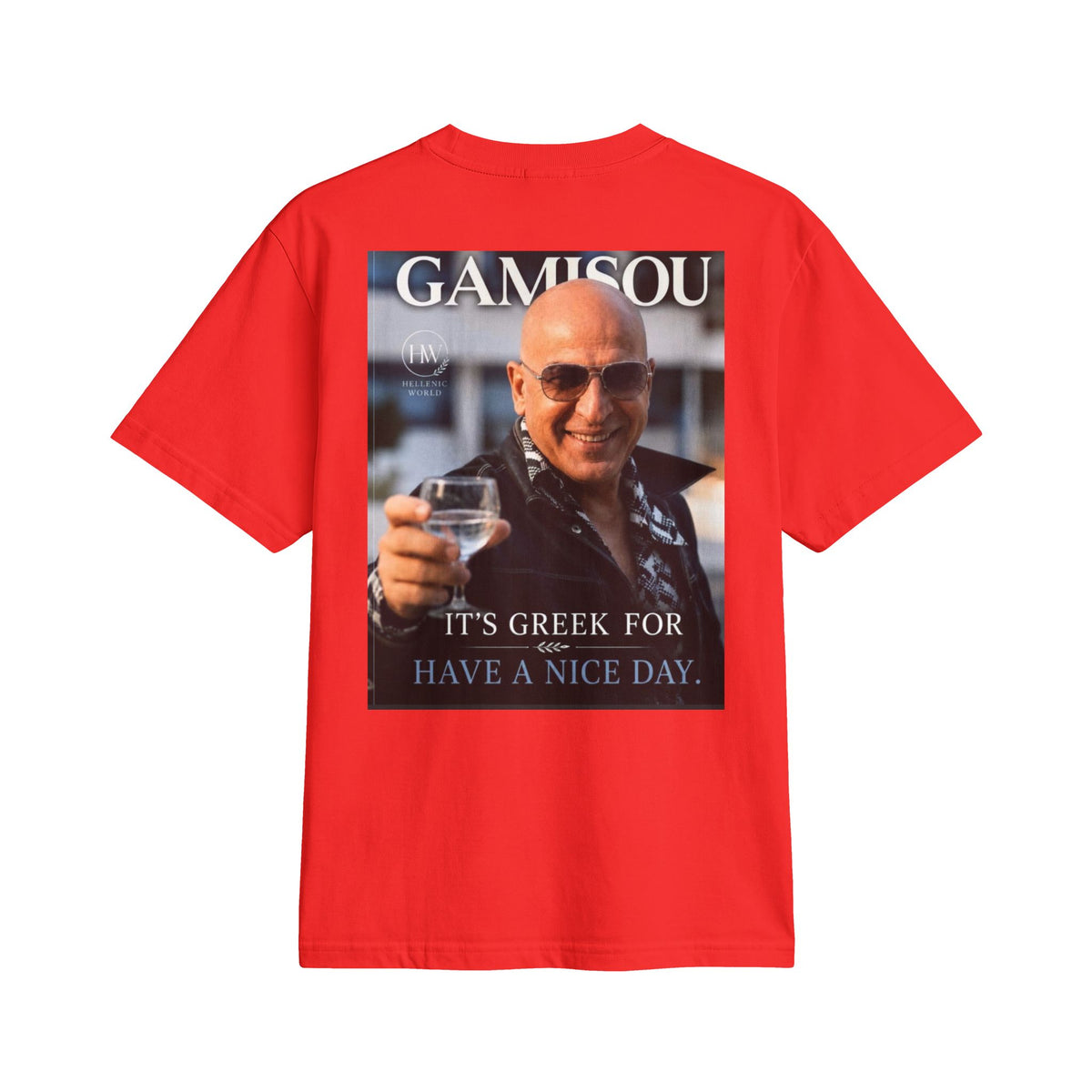 Gamisou Tee — "It's Greek for Have a Nice Day" Vintage Photo T-Shirt