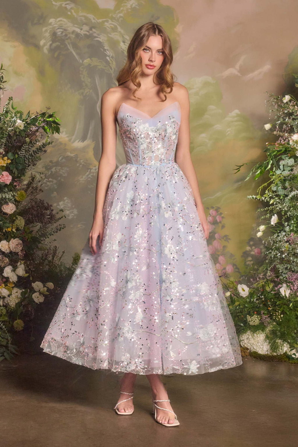 Andrea & Leo A1485 Strapless Sweetheart Romantic A-Line Prom Dress