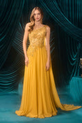 Andrea & Leo A1495 One Shoulder Chiffon A-Line Formal Prom Dress