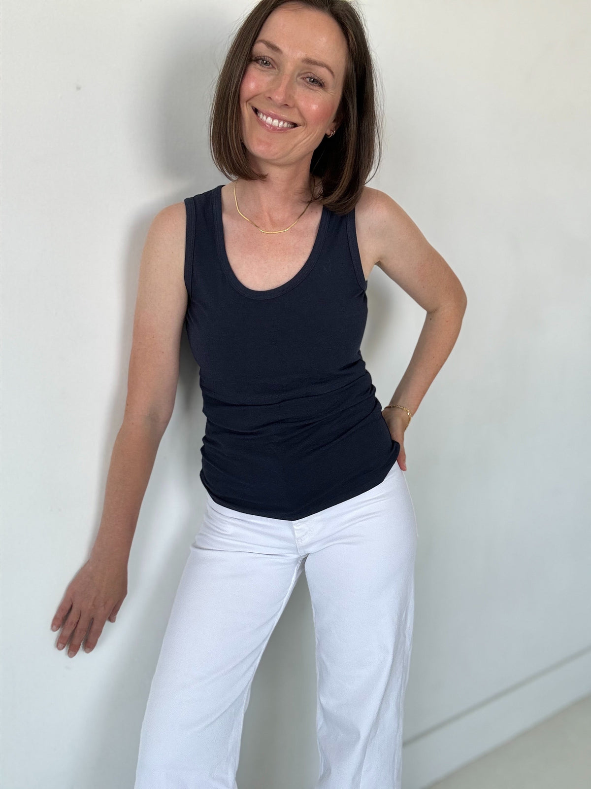 Everywhere Breastfeeding Tank Top - Navy