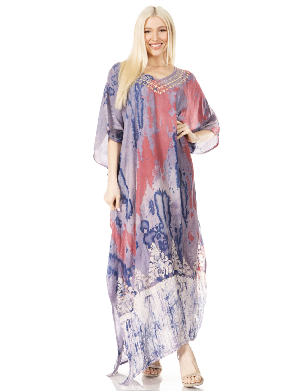 Sakkas Tacy Women's Boho Summer Maxi Dress for Casual or Lounge Wear