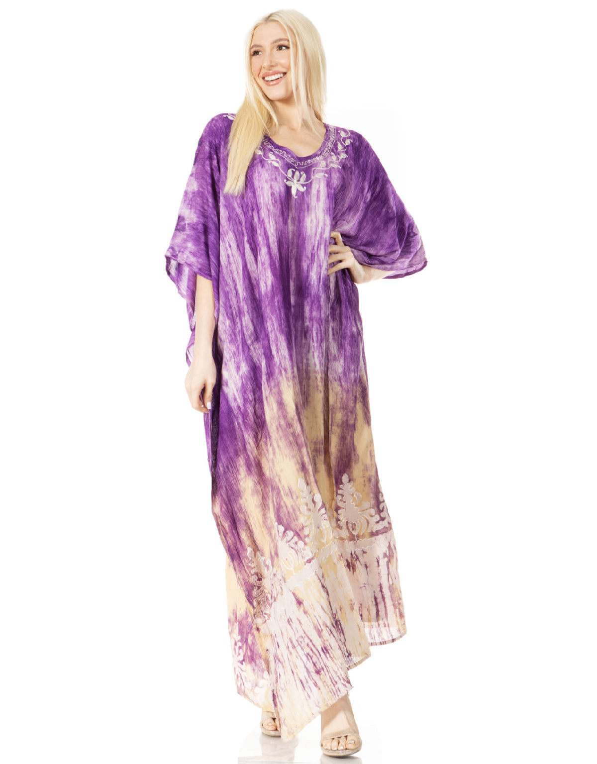 Sakkas Tacy Women's Boho Summer Maxi Dress for Casual or Lounge Wear