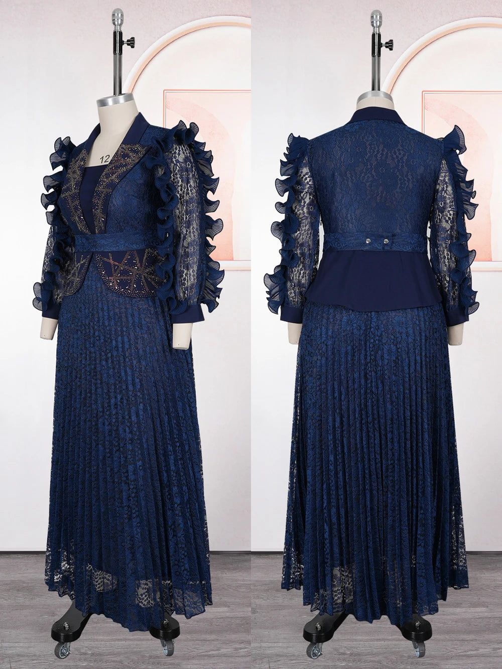 Pleated Long Maxi Dress – Spring Summer Wedding Party & Prom Evening Gown