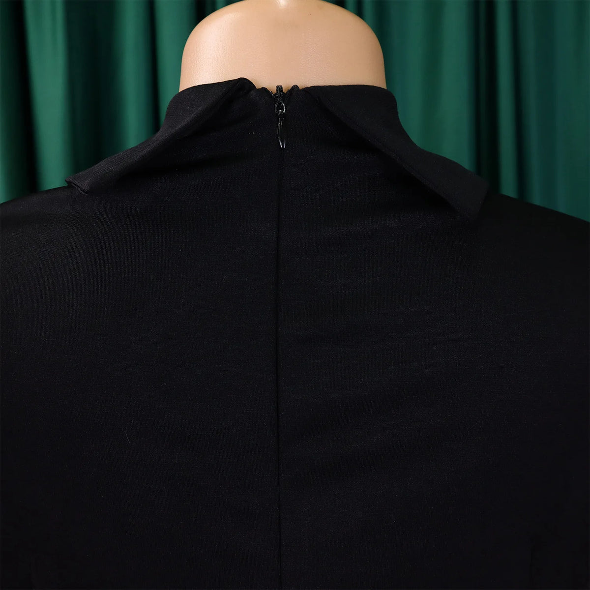 Modest African-Style Church Dress – Pleated A-Line, Short Sleeve