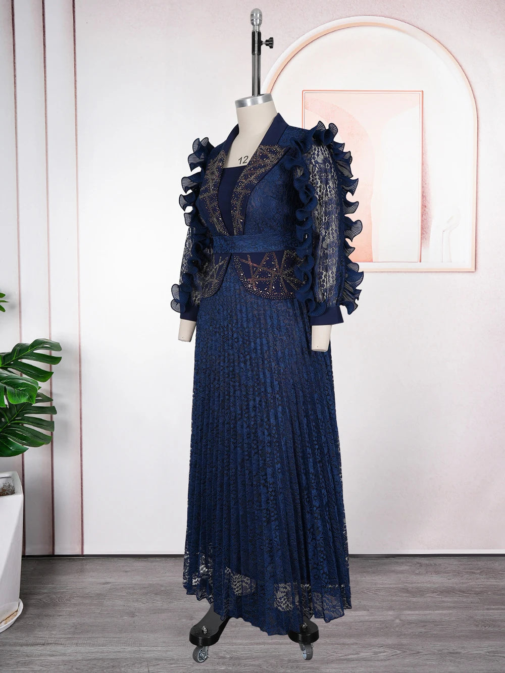 Pleated Long Maxi Dress – Spring Summer Wedding Party & Prom Evening Gown