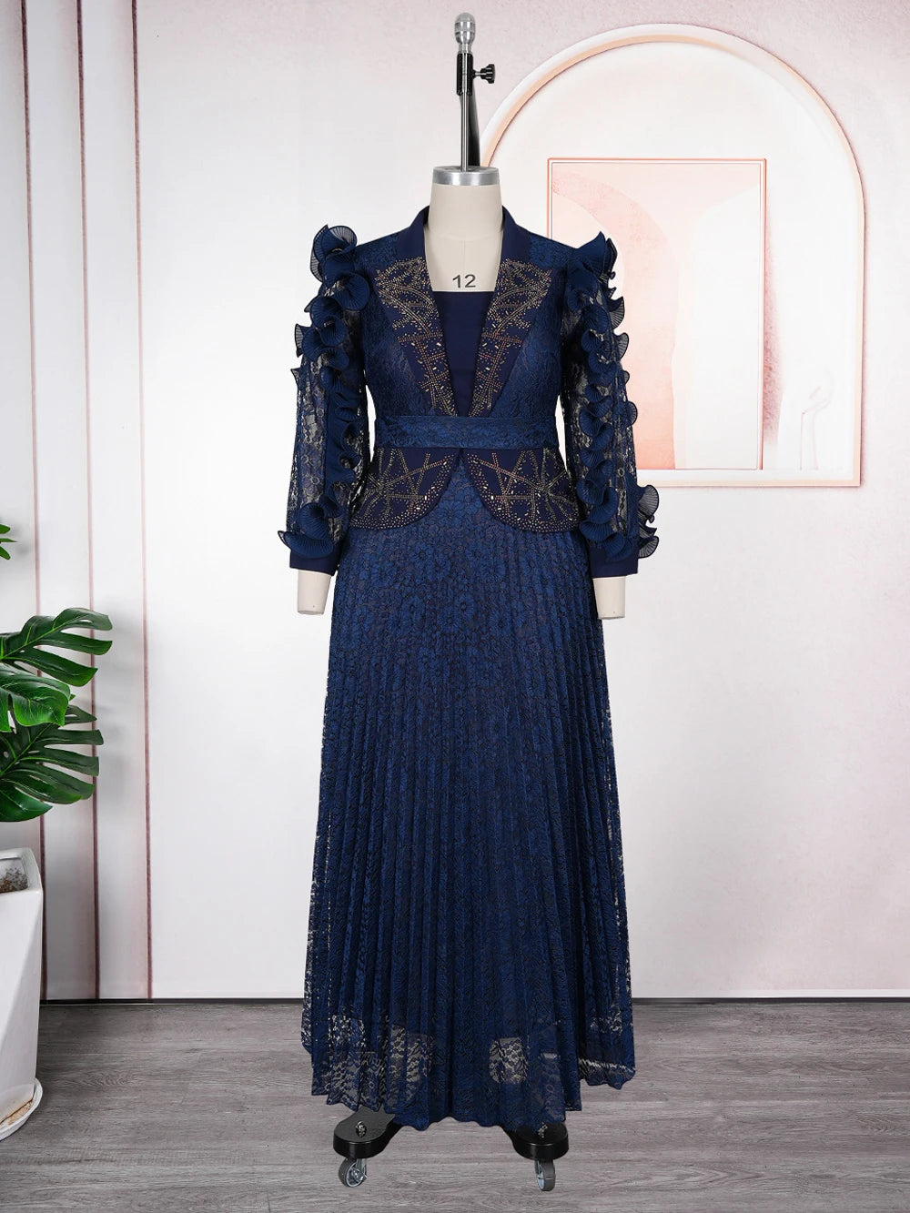 Pleated Long Maxi Dress – Spring Summer Wedding Party & Prom Evening Gown