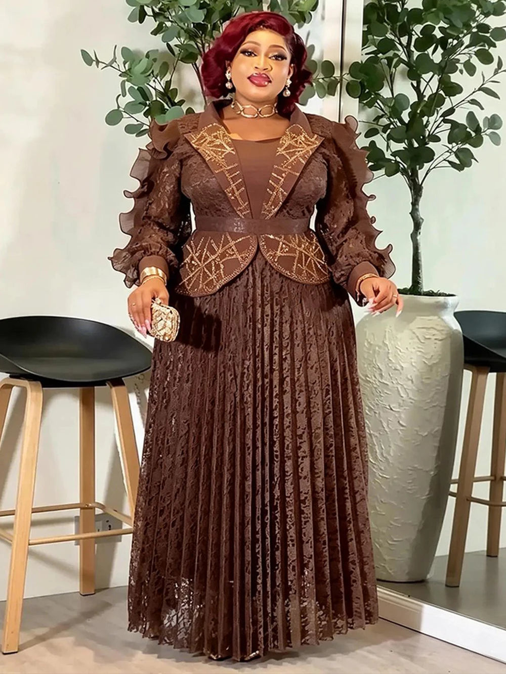 Pleated Long Maxi Dress – Spring Summer Wedding Party & Prom Evening Gown