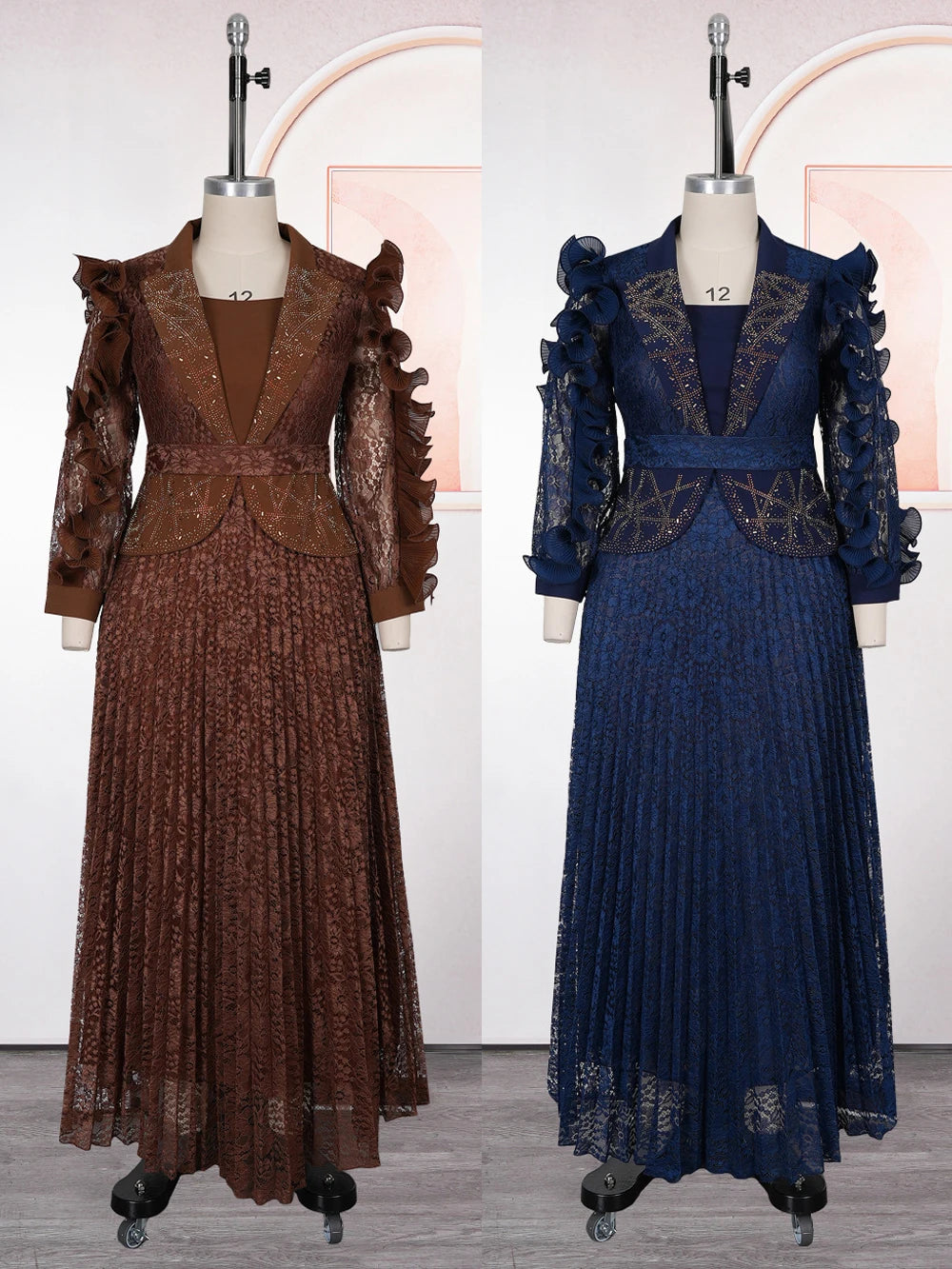 Pleated Long Maxi Dress – Spring Summer Wedding Party & Prom Evening Gown