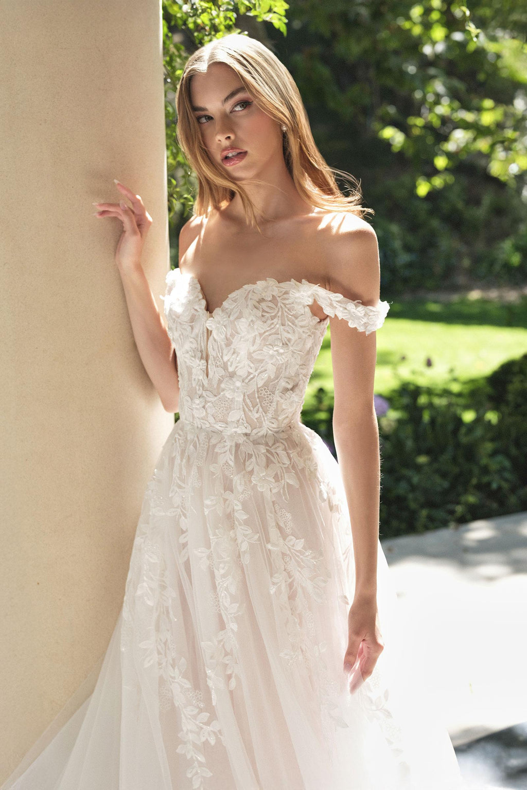 Andrea & Leo WL057 Wedding A-line Gown Off Shoulder